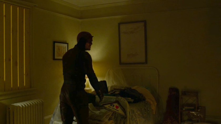 Daredevil in Karen's apartment.