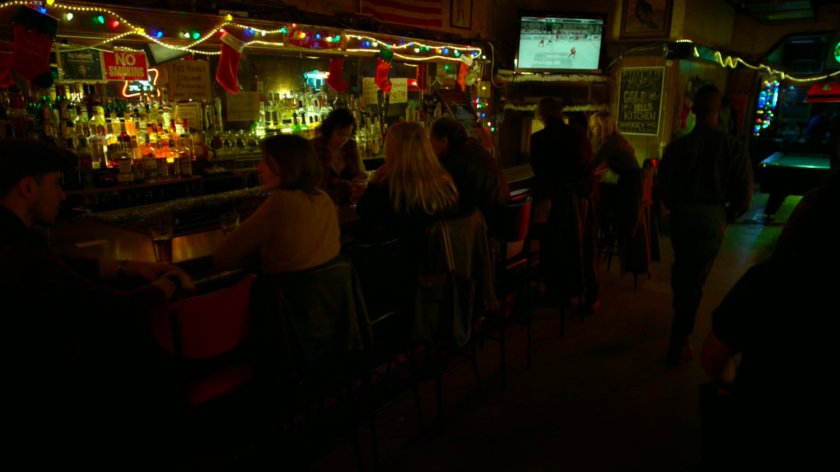 Interior of Josie's Bar.