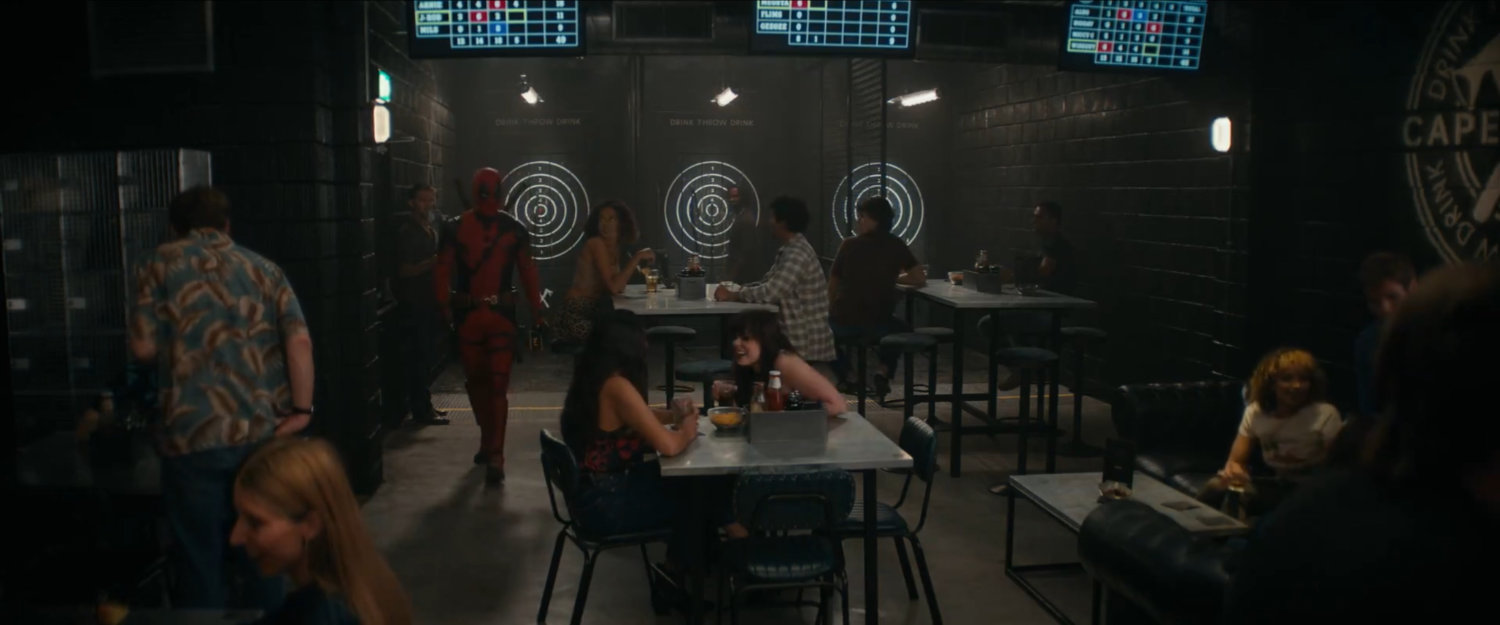 Deadpool inside Cape Town Axe Bar.