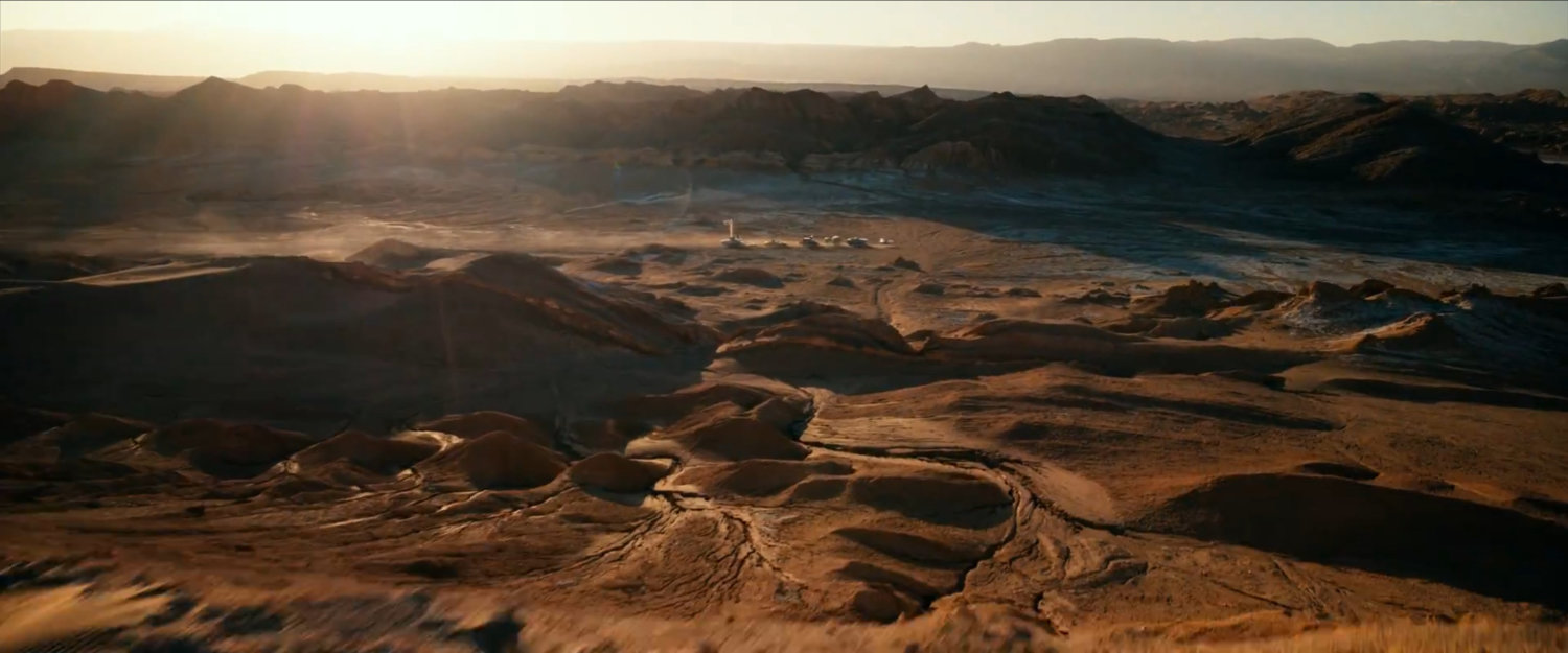 Aerial view of the desert in the Void.