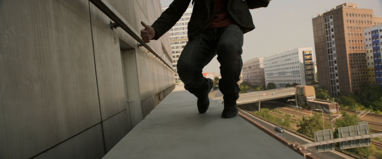 Bucky on a Bucharest ledge.