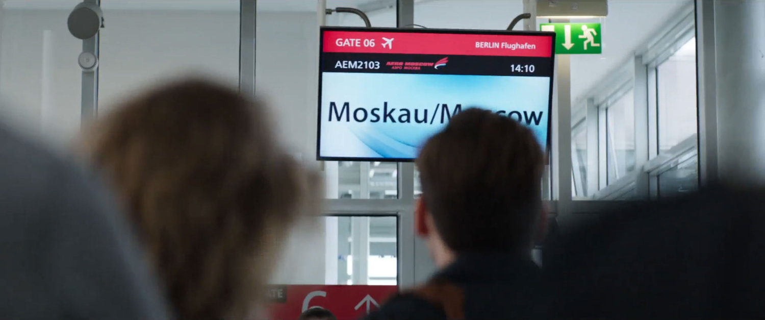View of monitor for Gate 6 in Berlin airport.