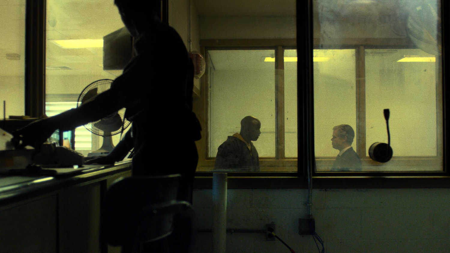 Luke Cage speaks with Foggy Nelson at exit of Seagate prison.