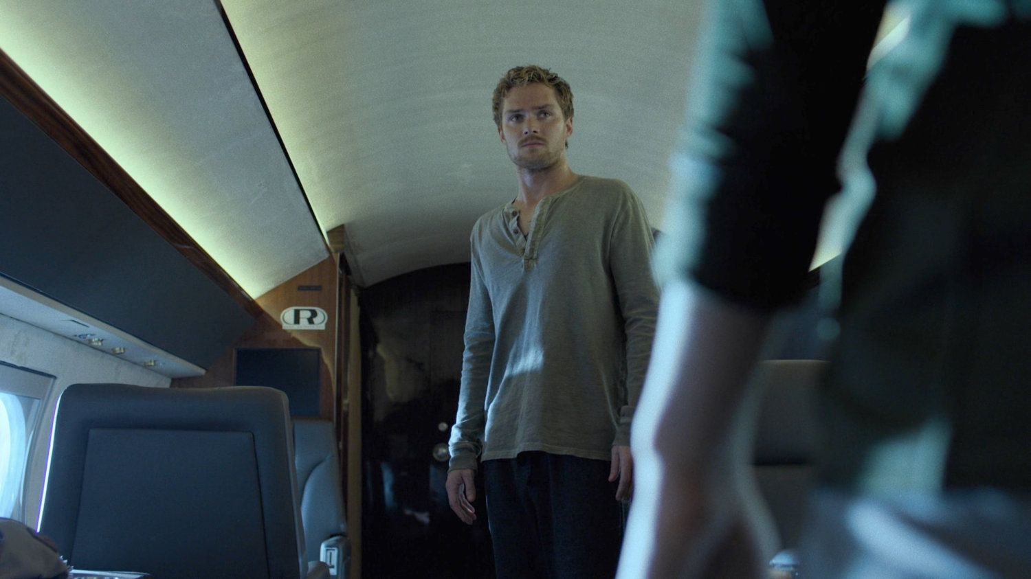 Danny Rand in his private jet.