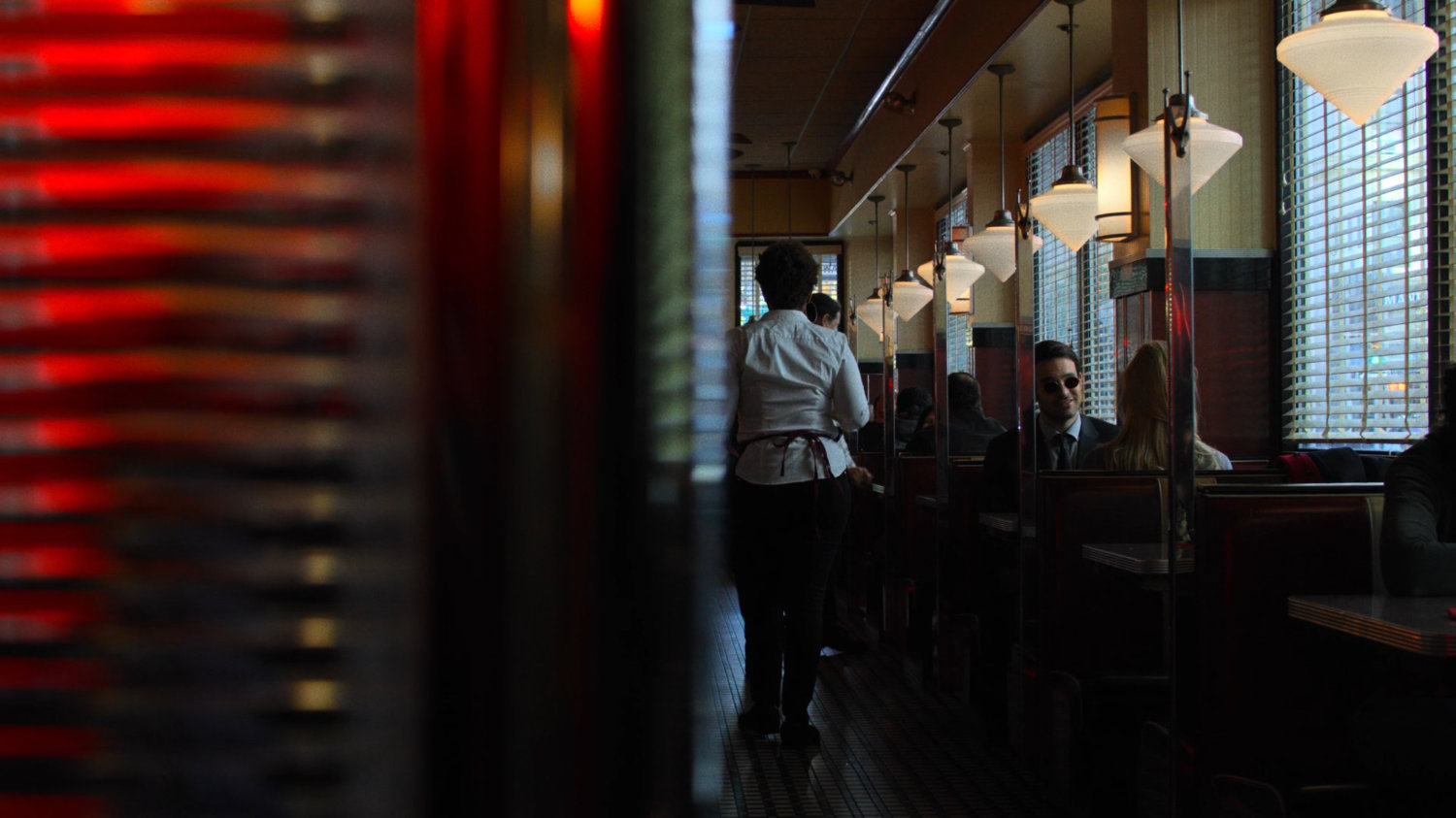 Matt and Karen in the Metro Diner.