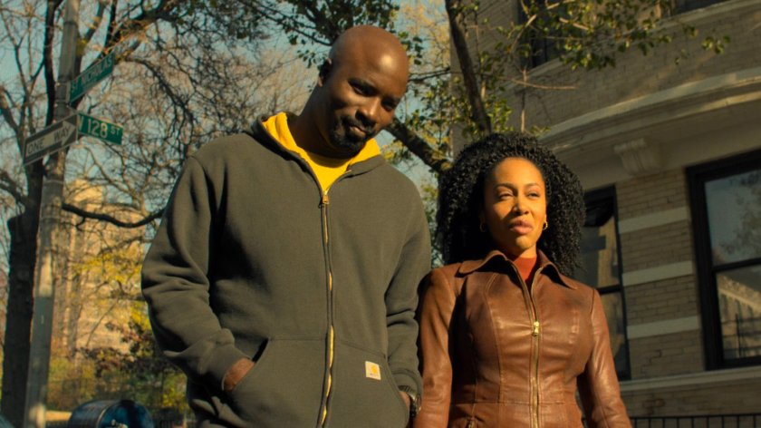 Luke and Misty walk along Harlem street.