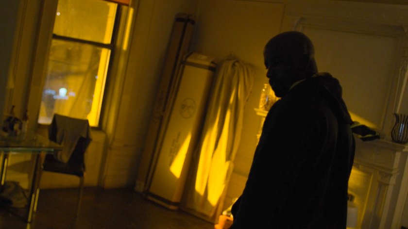 Luke in Cole Miller's apartment.