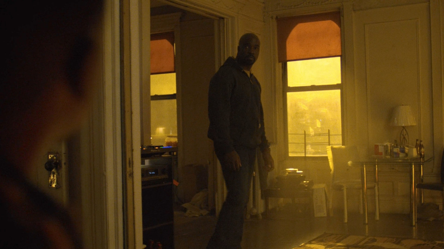 Luke in Cole Miller's apartment.