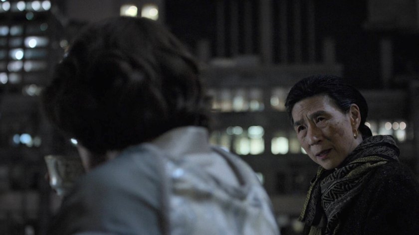 Alexandra and Madame Gao on the Rockefeller rooftop garden.