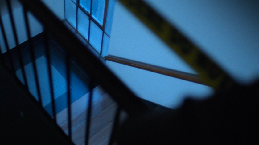 Stairway of John Raymond's motel building.