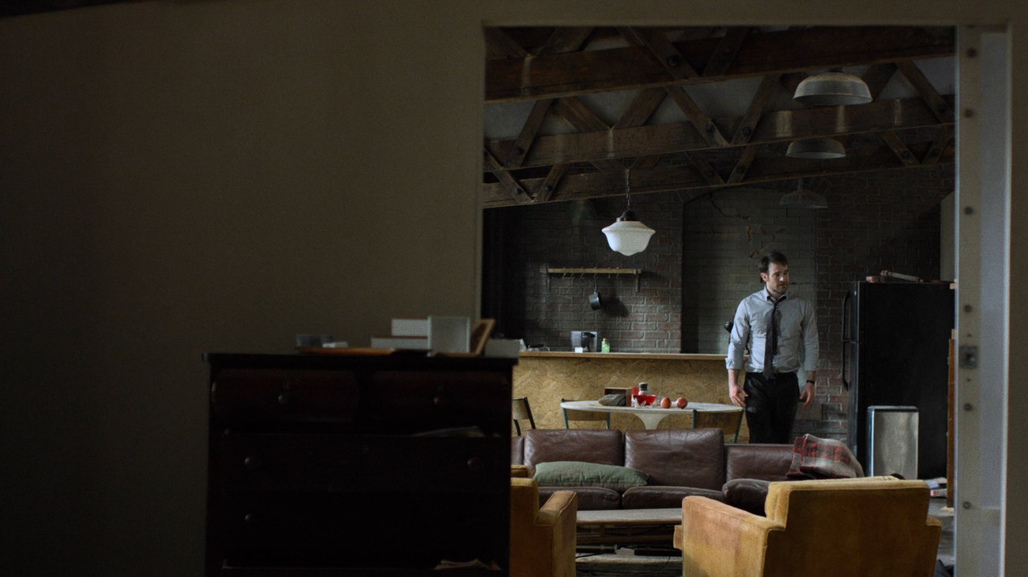 Matt in his apartment.