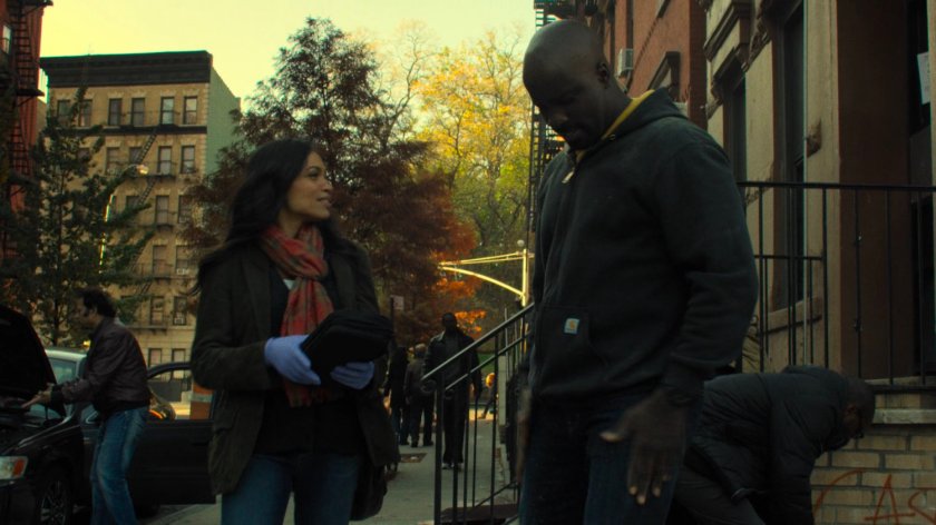 Claire and Luke on a Harlem sidewalk.