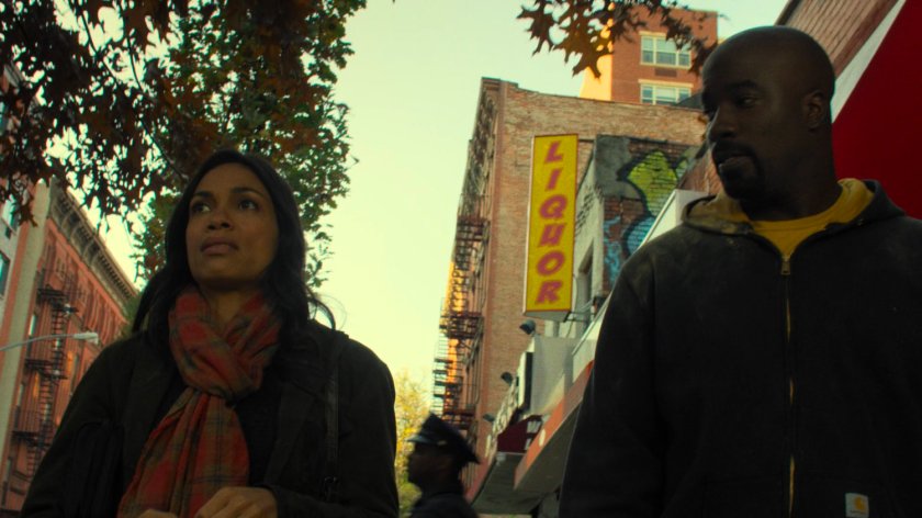 Claire and Luke on a Harlem sidewalk.
