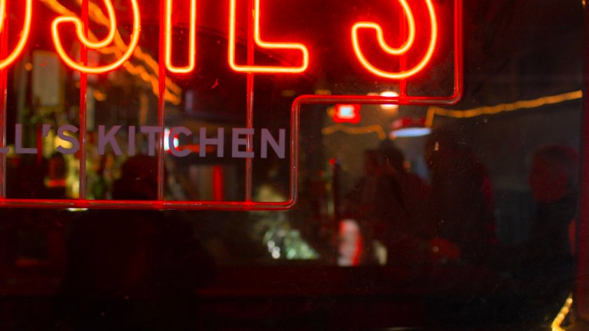 Window outside Josie's bar.