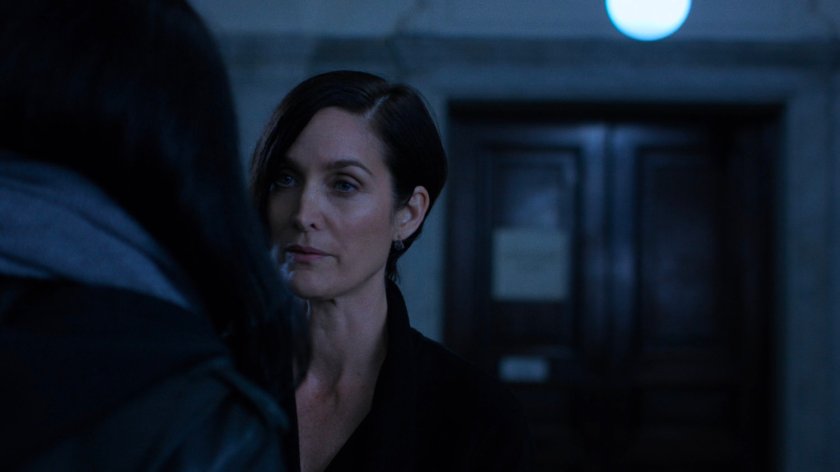 Jeri Hogarth and Jessica at the foot of stairs at the New York Archives.
