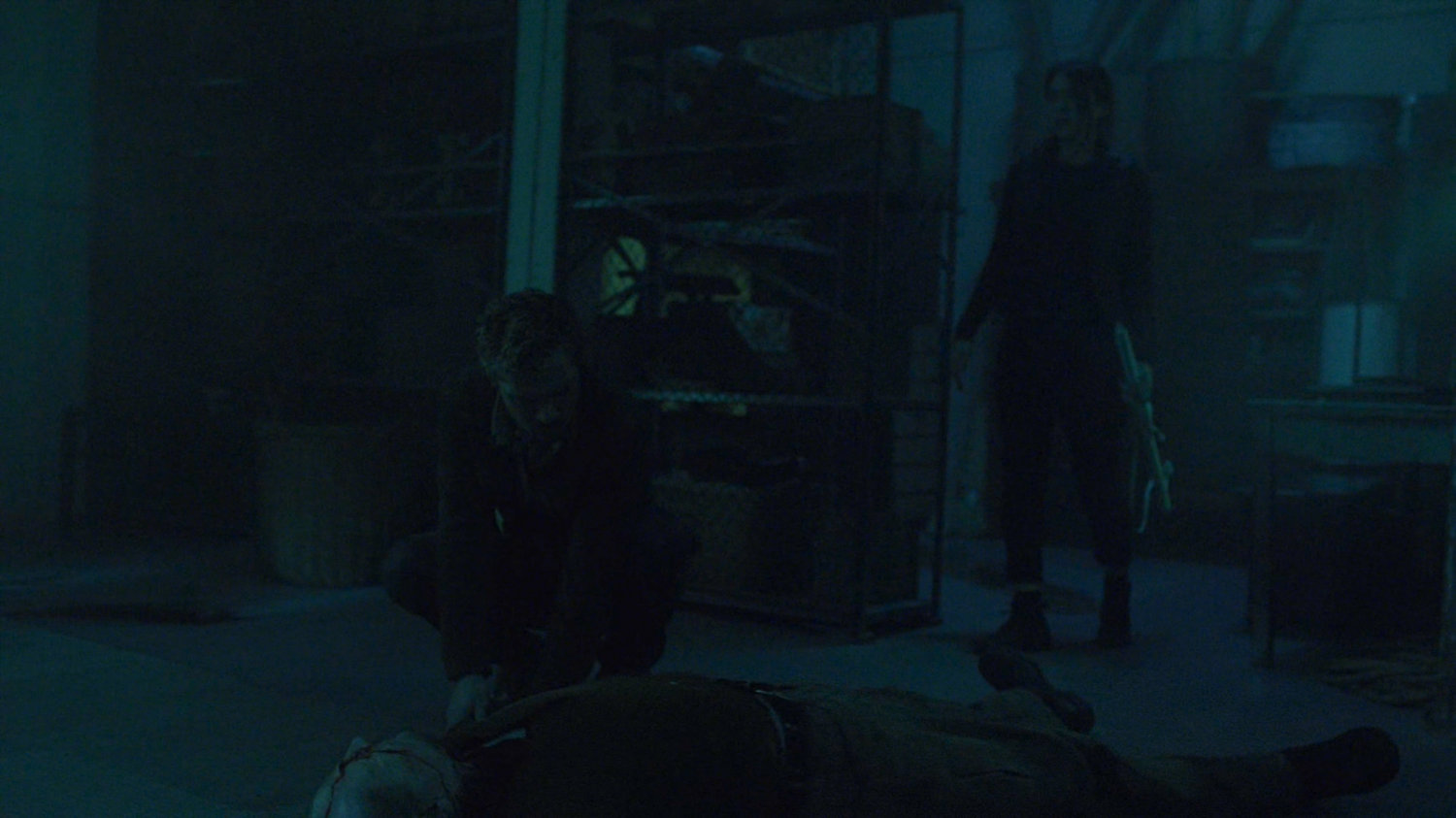 Colleen and Danny investigate dead bodies in the Tsukamoto workshop.