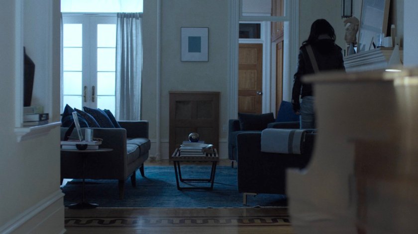 Jessica in the Raymond family brownstone.