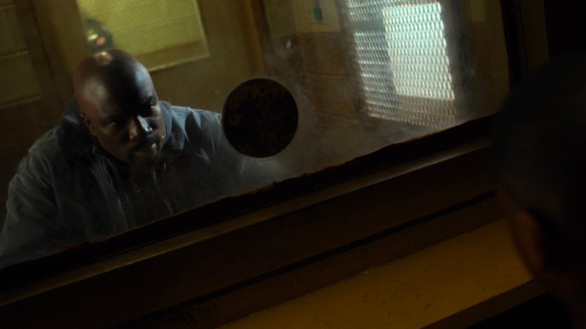 Luke speaks with Cole Miller at the 29th Precinct visitor booth.