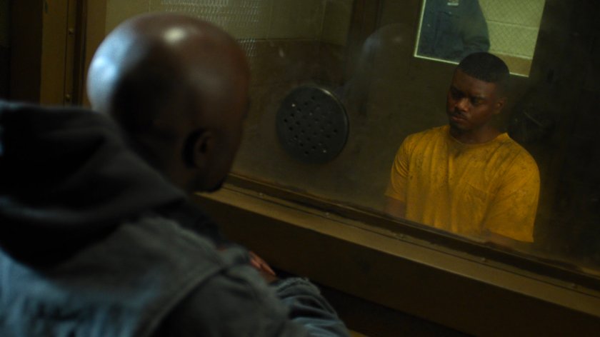 Luke speaks with Cole Miller at the 29th Precinct visitor booth.