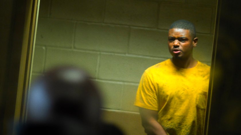 Luke speaks with Cole Miller at the 29th Precinct visitor booth.