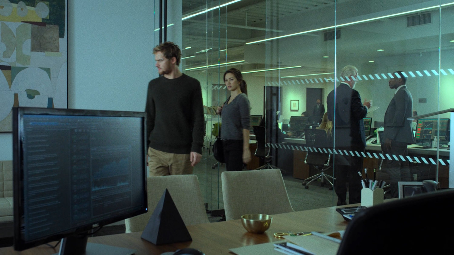 Danny and Colleen in the Rand offices of an accountant.