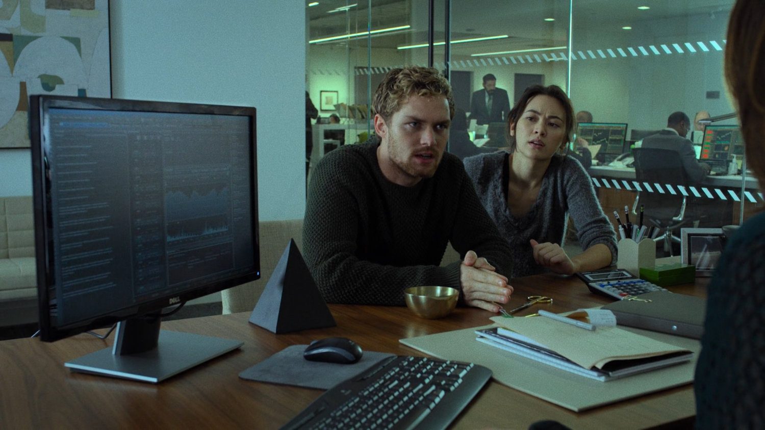 Danny and Colleen in the Rand offices of an accountant.