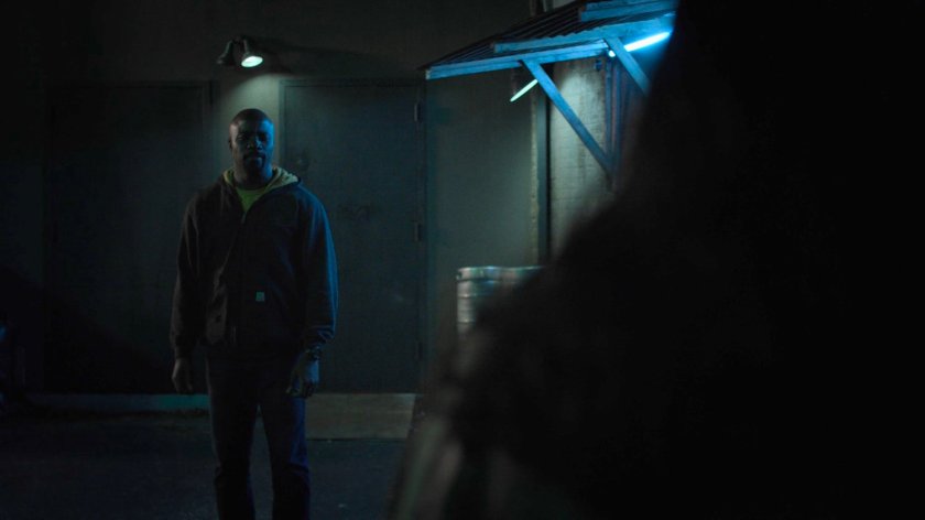 Luke talks with Jessica out back of the Royal Dragon Chinese Restaurant.