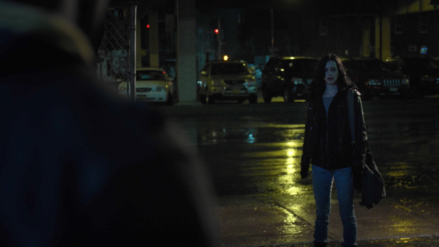 Luke talks with Jessica out back of the Royal Dragon Chinese Restaurant.