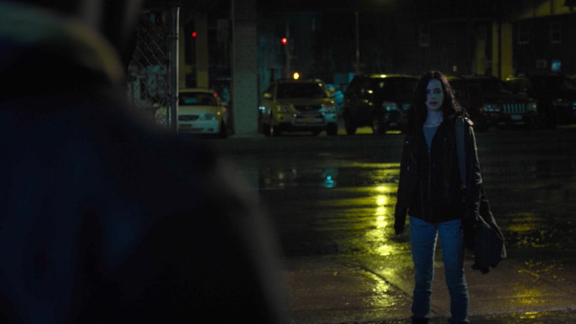 Luke talks with Jessica out back of the Royal Dragon Chinese Restaurant.