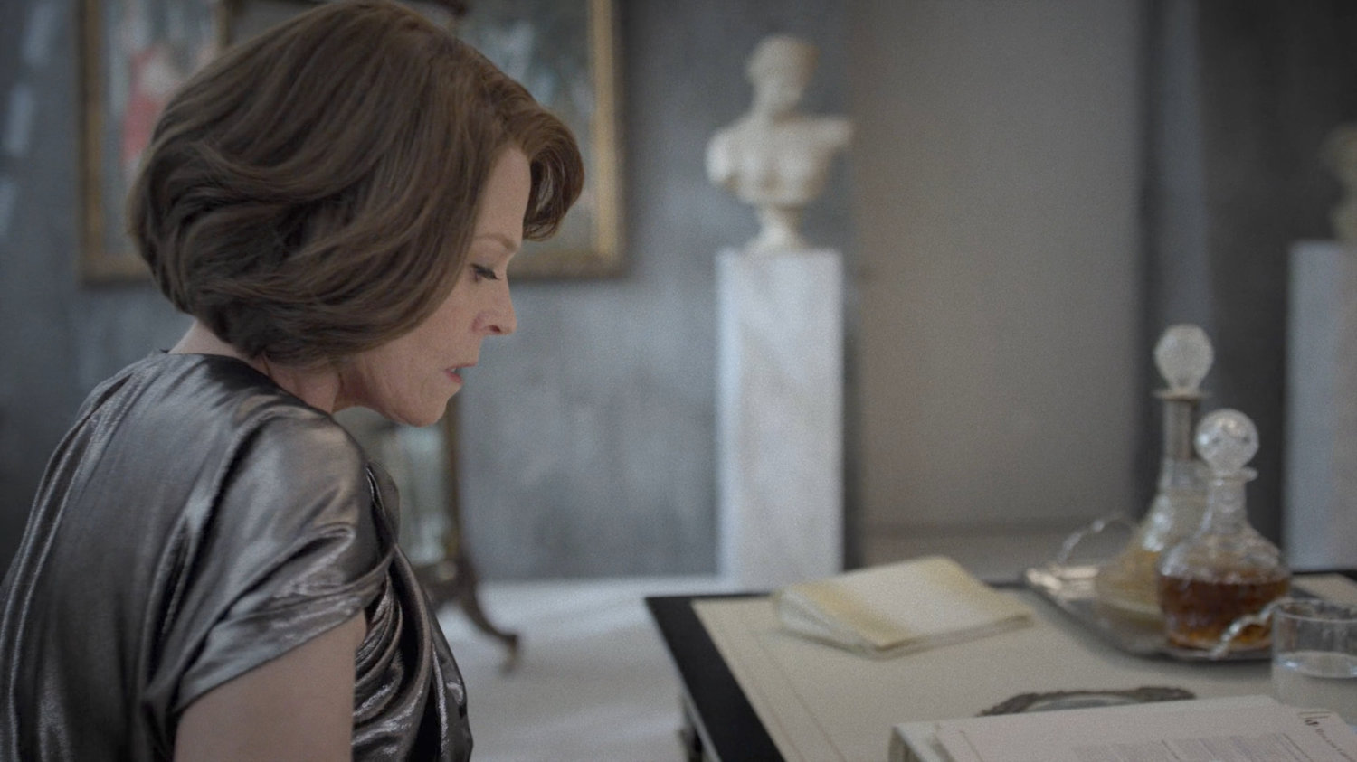 Alexandra at her desk in the Hand compound.