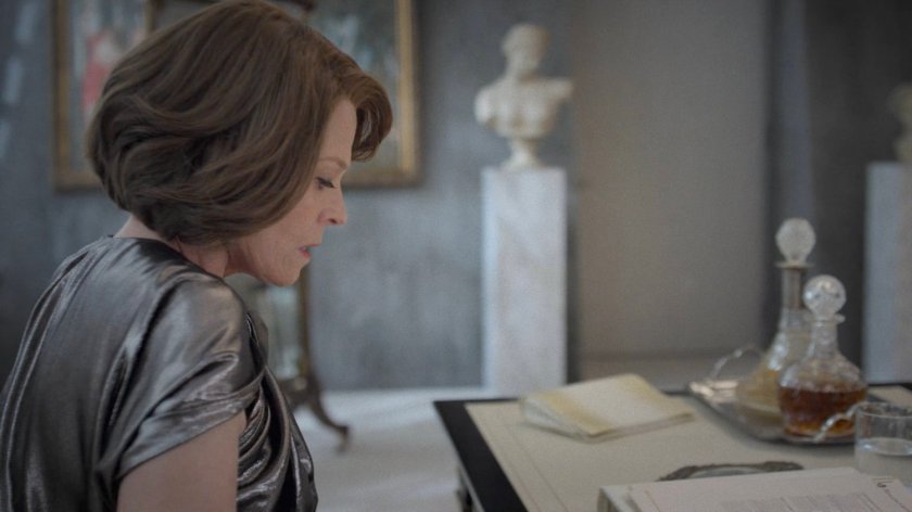 Alexandra at her desk in the Hand compound.