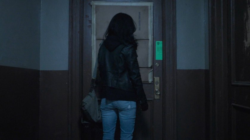 Jessica outside Alias Investigations office.
