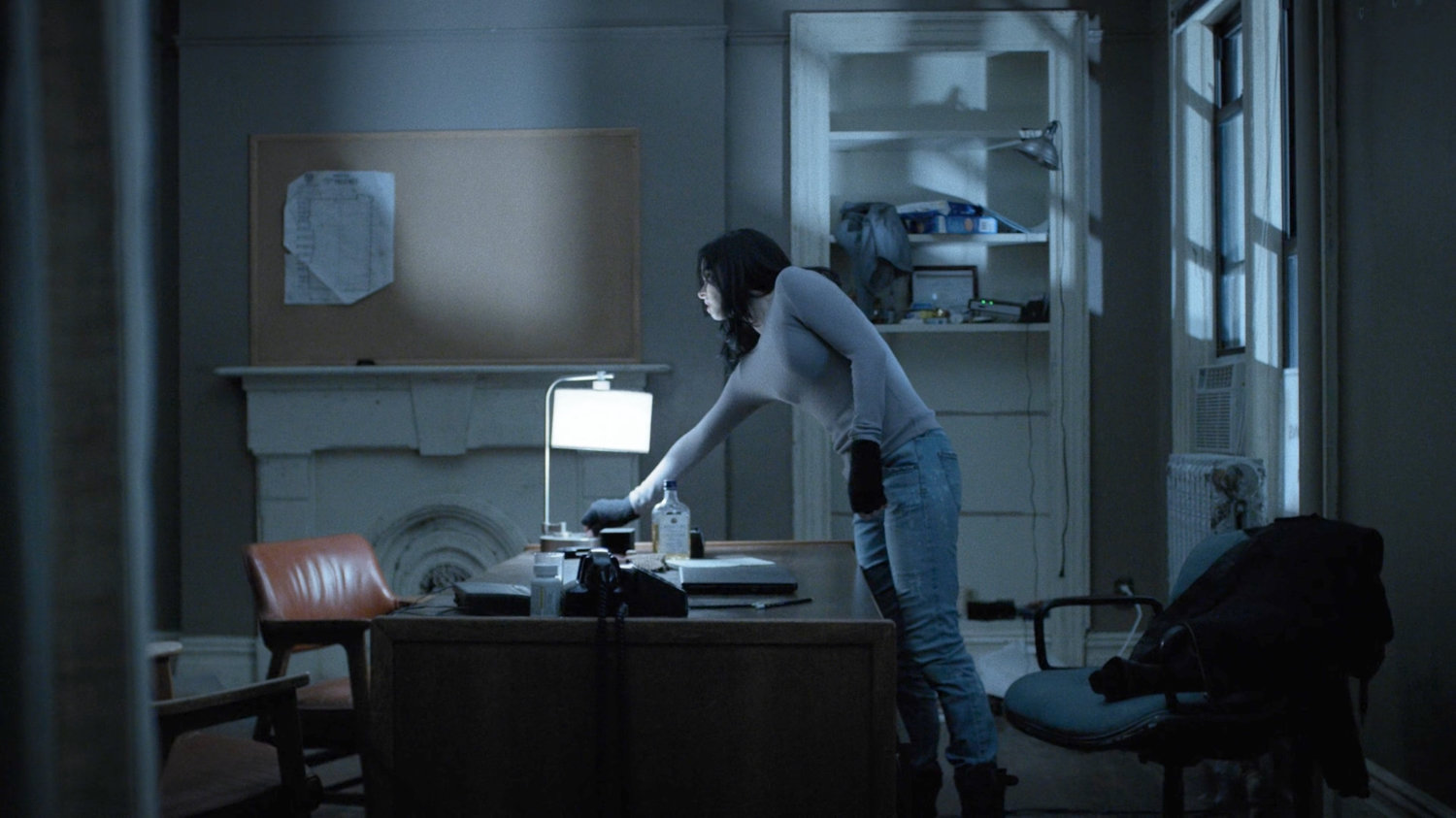 Jessica at her Alias Investigations desk.