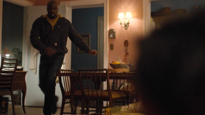 Luke rushes into Claire's apartment.