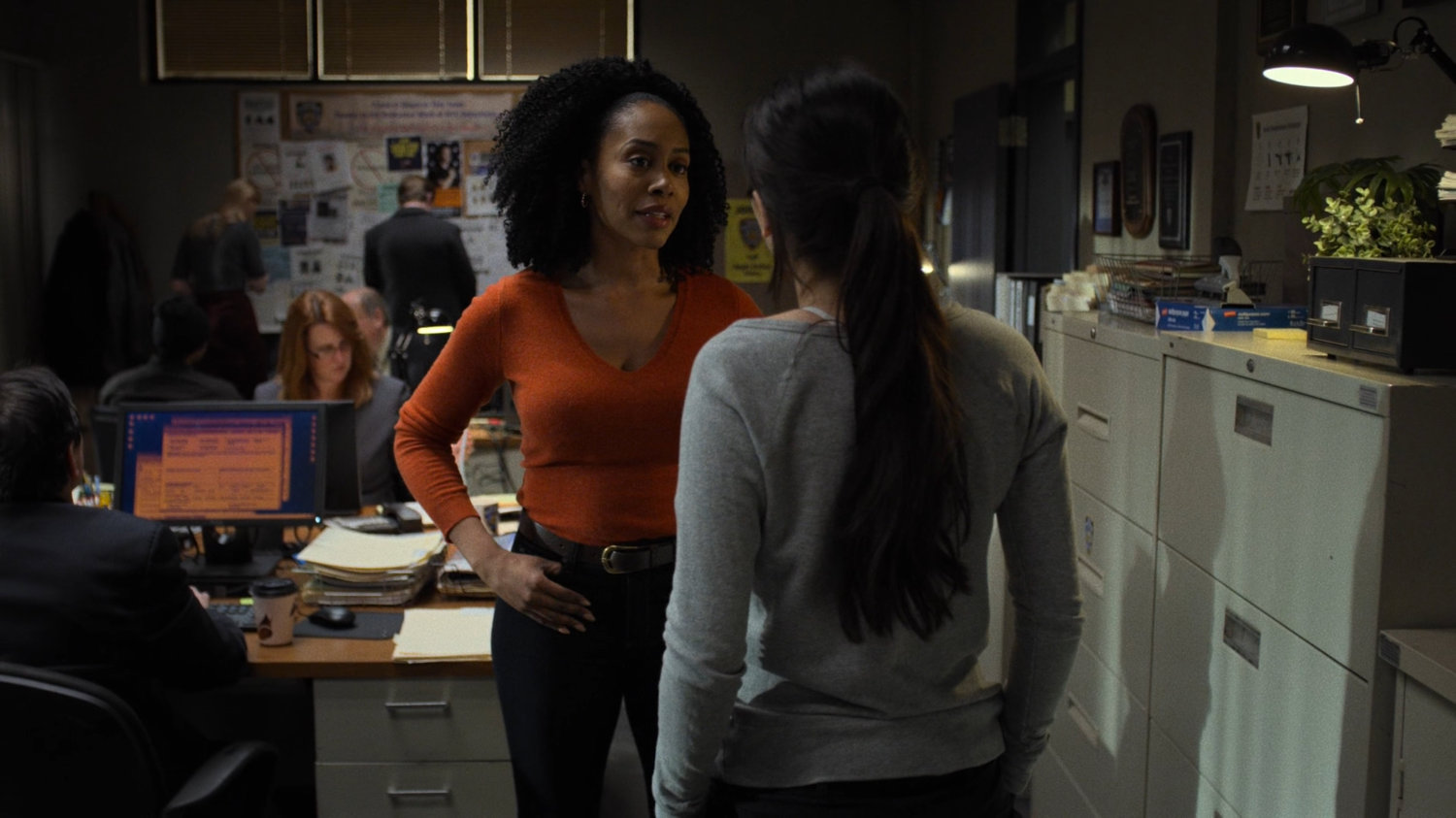 Misty and Colleen in the 29th Precinct offices.
