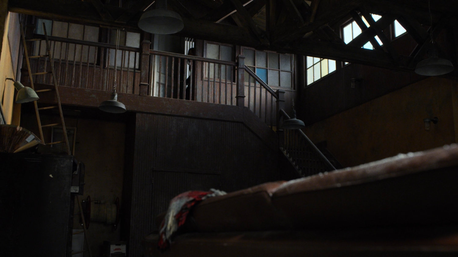 Elektra entering Matt's second floor loft.