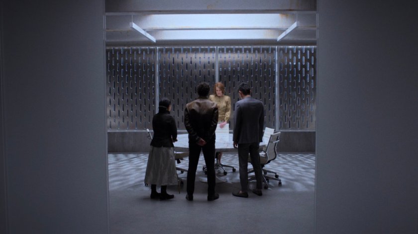 Alexandra, Murakami, Bukato, and Gao in the Hand compound.