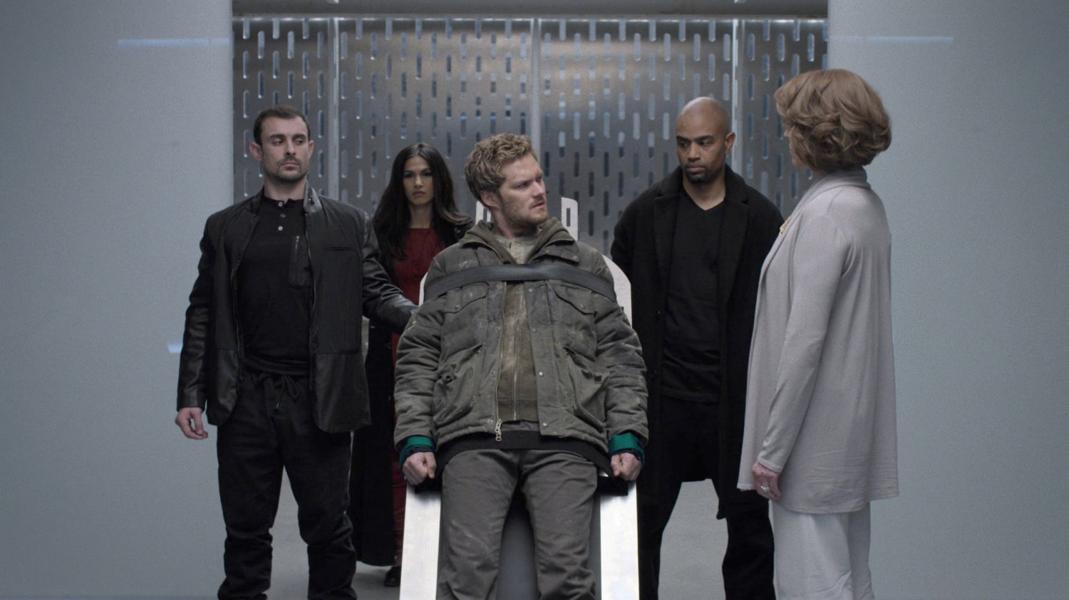 Elektra, Danny and Alexandra in the Hand compound.