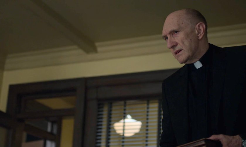 Father Lantom at St. Agnes Orphanage.