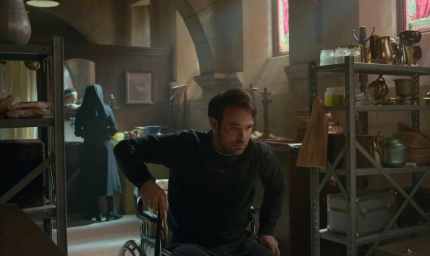 Maggie and Matt in the church basement.