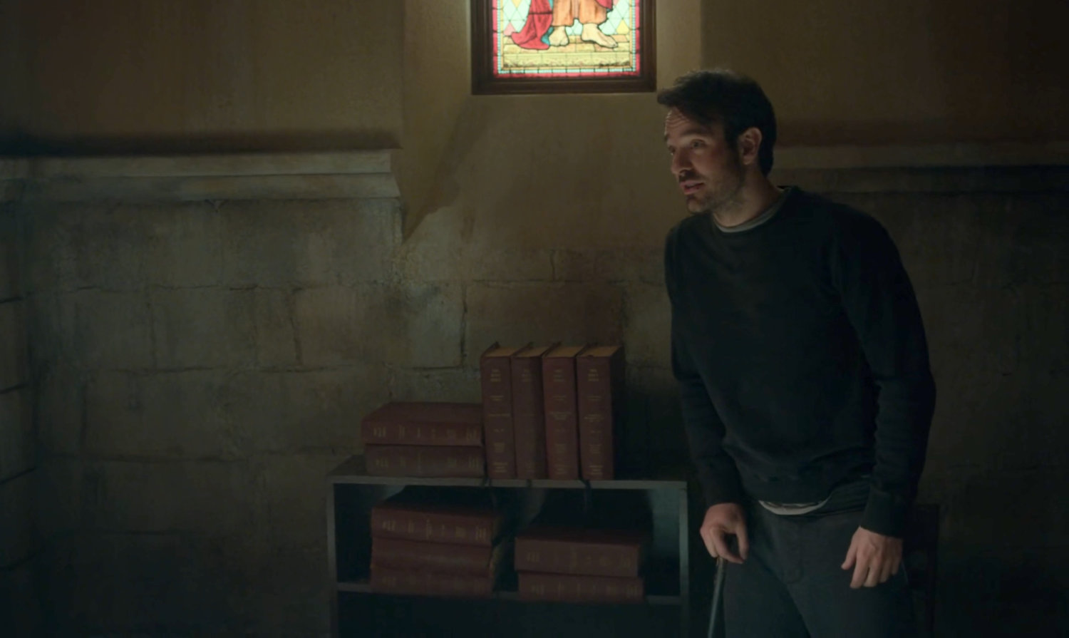 Matt in the church basement.