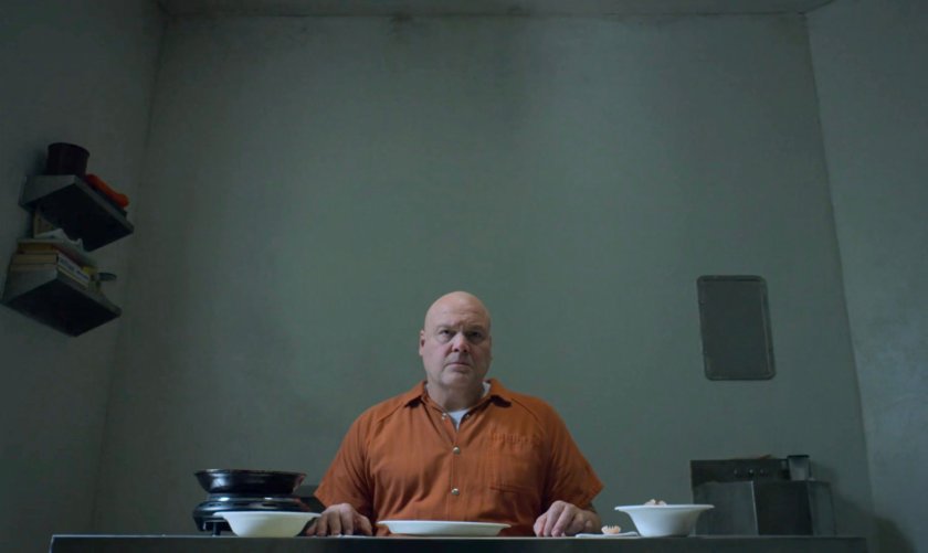 Wilson Fisk in his cell at Ryker's Island Penitentiary.