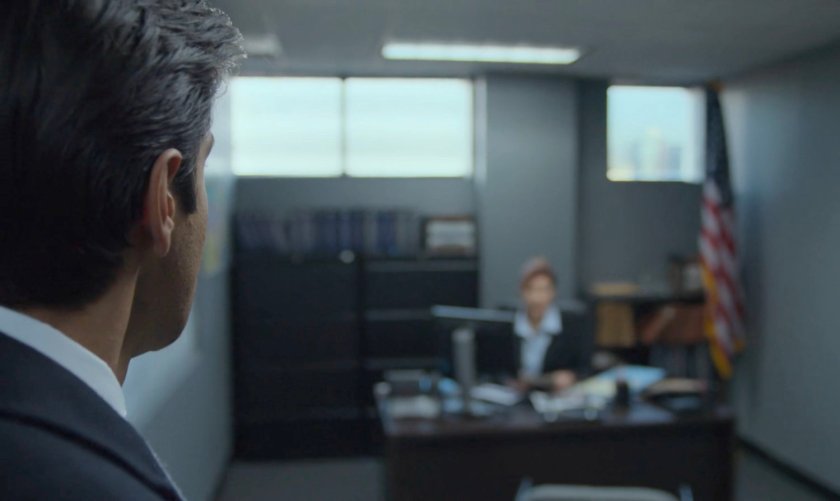 Ray Nadeem enters his boss's office at the FBI offices.