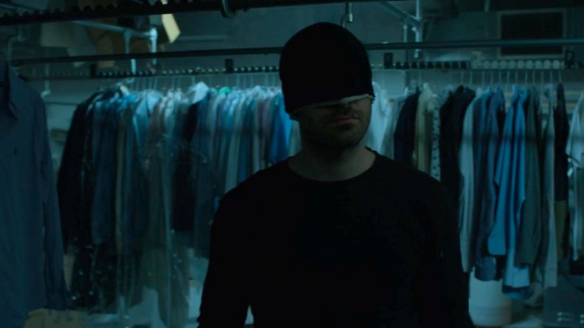 Matt in the basement of Chris French dry cleaners.