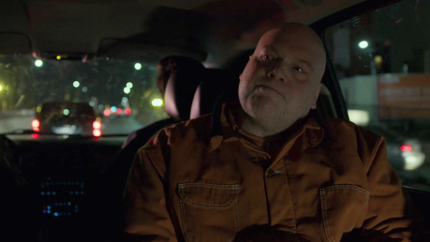Fisk in the back of FBI motorcade SUV.