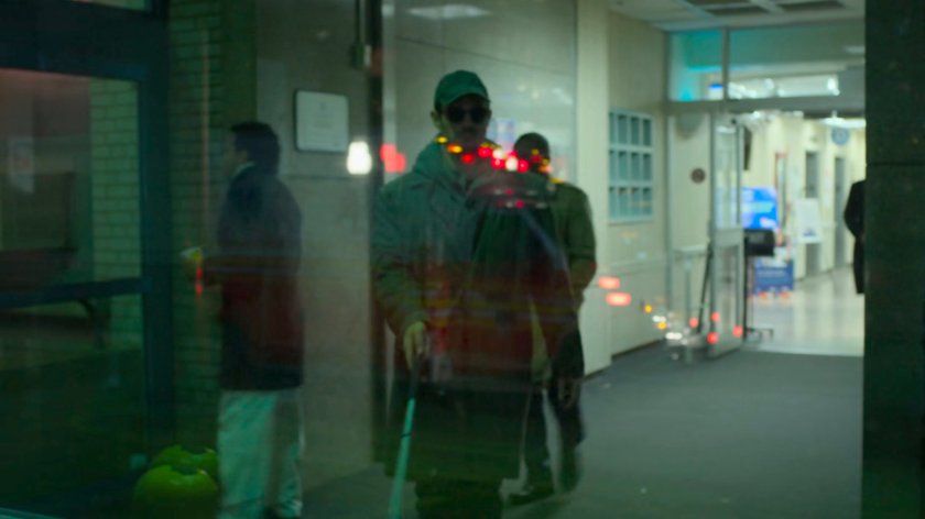 Matt exits Riverbank Hospital.