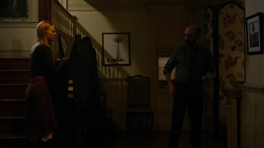 Karen and Mitchell in the Ellison house.