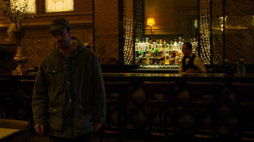 Matt leaving the Hotel bar.