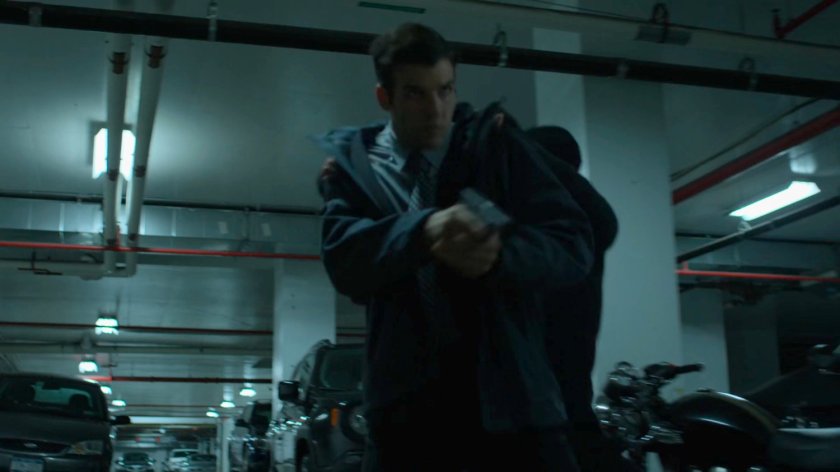 FBI agent in the Hotel parking garage.