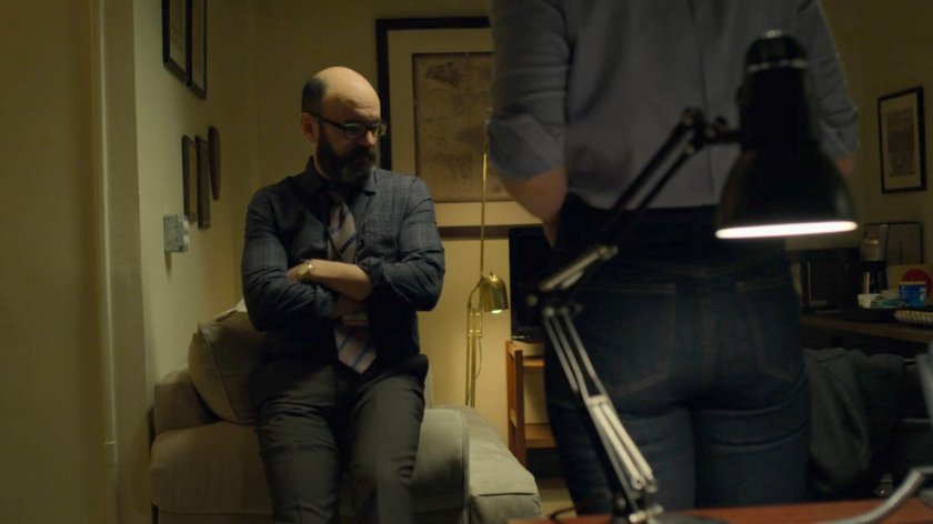 Ellison and Karen in her office at the New York Bulletin.